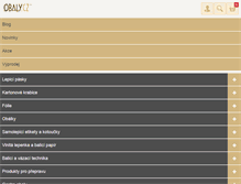 Tablet Screenshot of obaly.cz